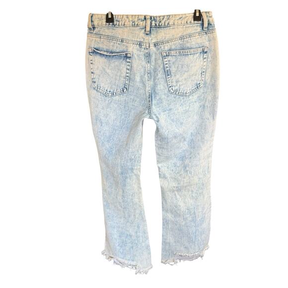 Almost Famous Vintage Jeans Size 13 Acid Wash Patch Distressed Destroyed Flare - Picture 3 of 10